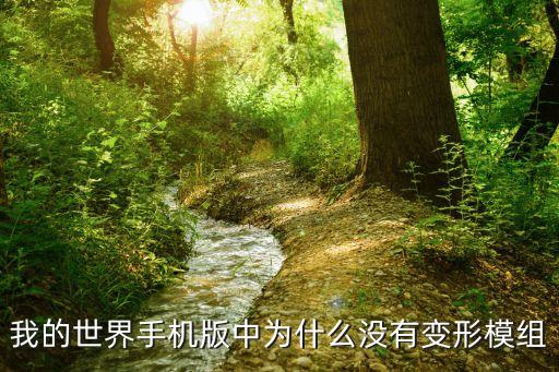 我的世界手机版中为什么没有变形模组