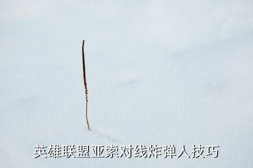 英雄联盟亚索对线炸弹人技巧