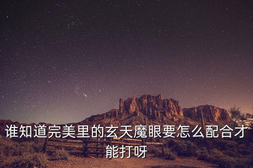 谁知道完美里的玄天魔眼要怎么配合才能打呀