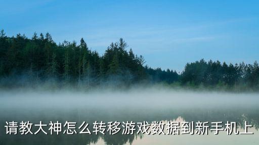 请教大神怎么转移游戏数据到新手机上