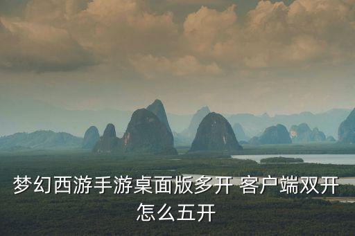 梦幻西游手游桌面版多开 客户端双开怎么五开