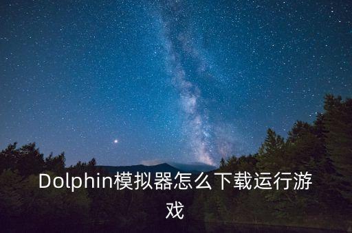 Dolphin模拟器怎么下载运行游戏