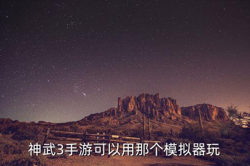 神武3手游可以用那个模拟器玩