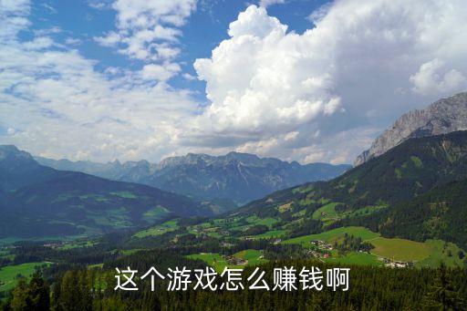 这个游戏怎么赚钱啊