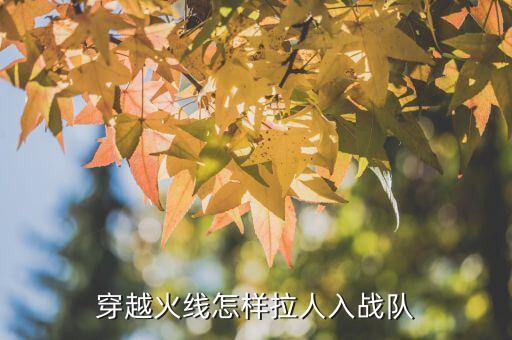 穿越火线怎样拉人入战队