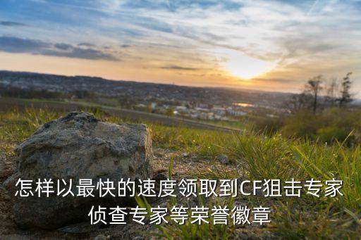 怎样以最快的速度领取到CF狙击专家侦查专家等荣誉徽章
