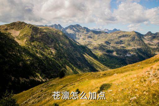 苍凛怎么加点