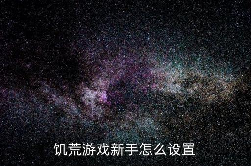 饥荒游戏新手怎么设置