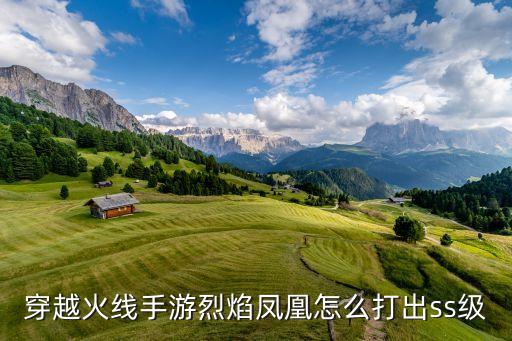 穿越火线手游烈焰凤凰怎么打出ss级