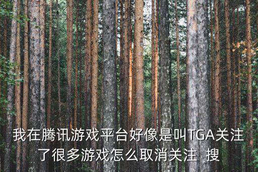 我在腾讯游戏平台好像是叫TGA关注了很多游戏怎么取消关注  搜