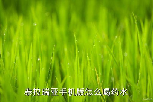 泰拉瑞亚手机版怎么喝药水