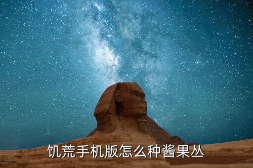 饥荒手机版怎么种酱果丛