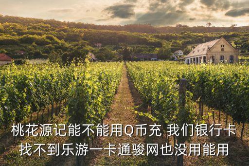 桃花源记能不能用Q币充 我们银行卡找不到乐游一卡通骏网也没用能用