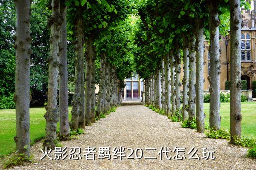 火影忍者羁绊20二代怎么玩