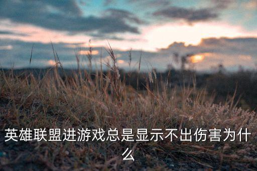 英雄联盟进游戏总是显示不出伤害为什么