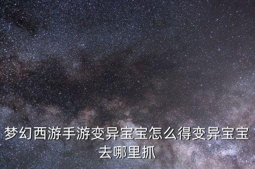 梦幻西游手游变异宝宝怎么得变异宝宝去哪里抓