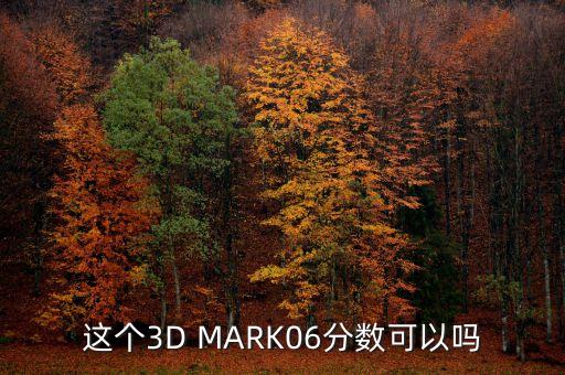 这个3D MARK06分数可以吗