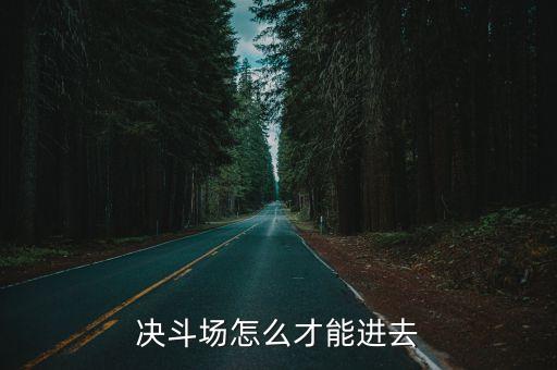 决斗场怎么才能进去