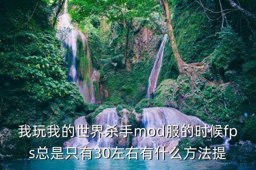 我玩我的世界杀手mod服的时候fps总是只有30左右有什么方法提