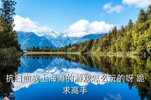 抗日血战上海滩的游戏怎么玩的呀 跪求高手