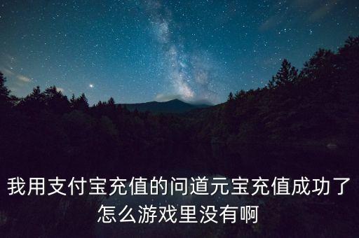 我用支付宝充值的问道元宝充值成功了怎么游戏里没有啊