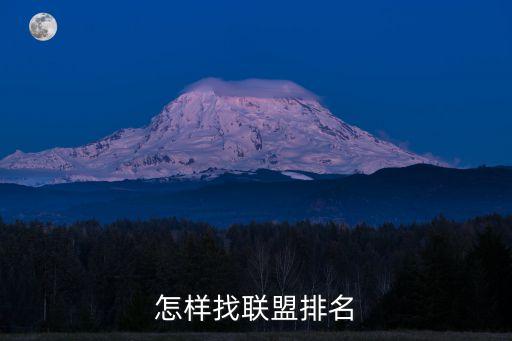 怎样找联盟排名