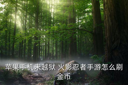 苹果手机未越狱 火影忍者手游怎么刷金币