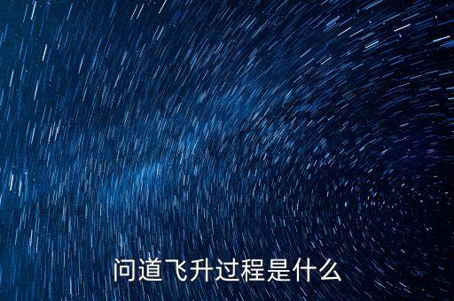 问道飞升过程是什么