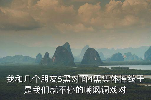 我和几个朋友5黑对面4黑集体掉线于是我们就不停的嘲讽调戏对