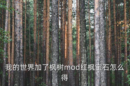 我的世界加了枫树mod红枫宝石怎么得