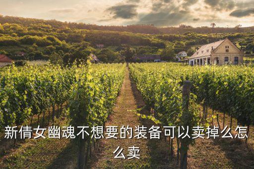 新倩女幽魂不想要的装备可以卖掉么怎么卖