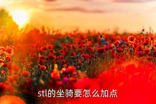 stl的坐骑要怎么加点