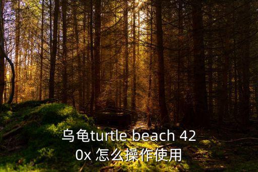 乌龟turtle beach 420x 怎么操作使用