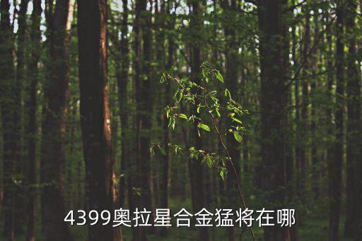 4399奥拉星合金猛将在哪