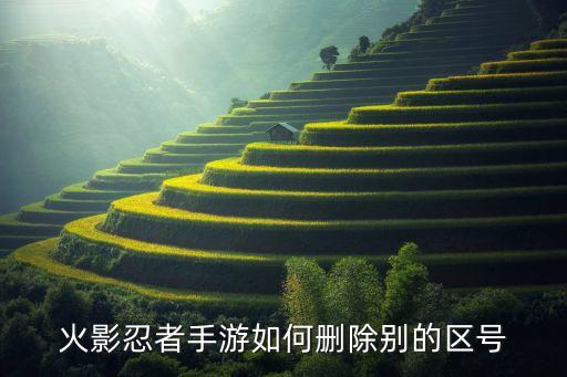 火影忍者手游如何删除别的区号