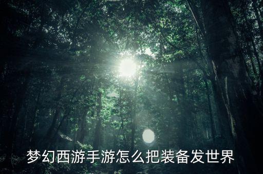 梦幻西游手游怎么把装备发世界